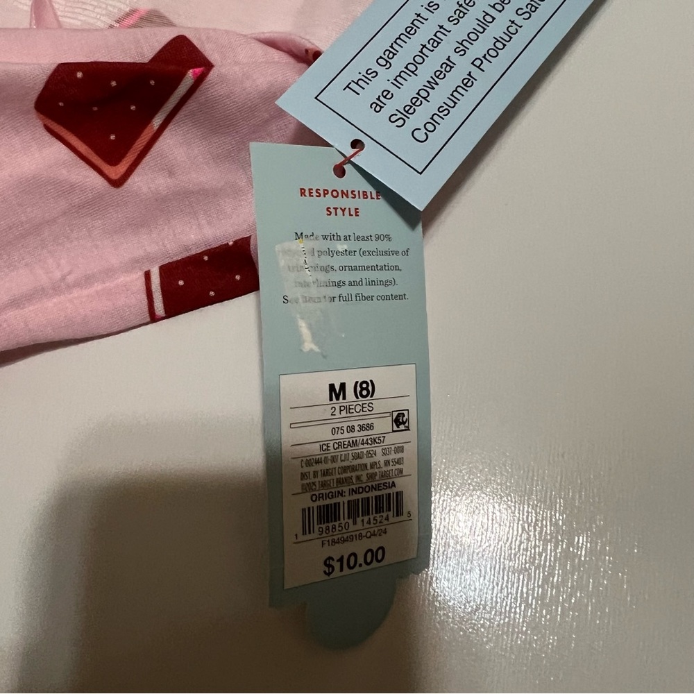 ❤️3/$15 NWT Cat & Jack Girls Pink Ice Cream Print Top - Picture 3 of 3